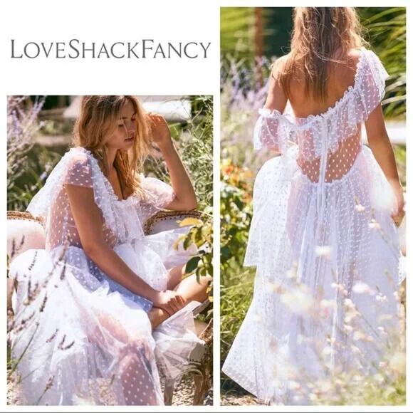 LoveShackFancy Dresses & Skirts - NWT LoveShackFancy Free People Noni Bridal Wedding Dress Gown Sz 8 White #2M458